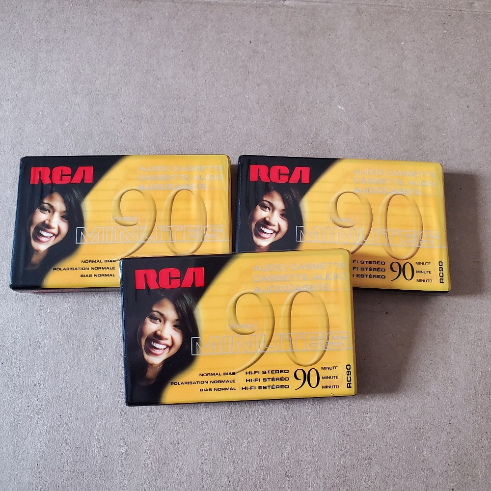 RCA 90 Minutes New Audio Cassettes Lot of 3